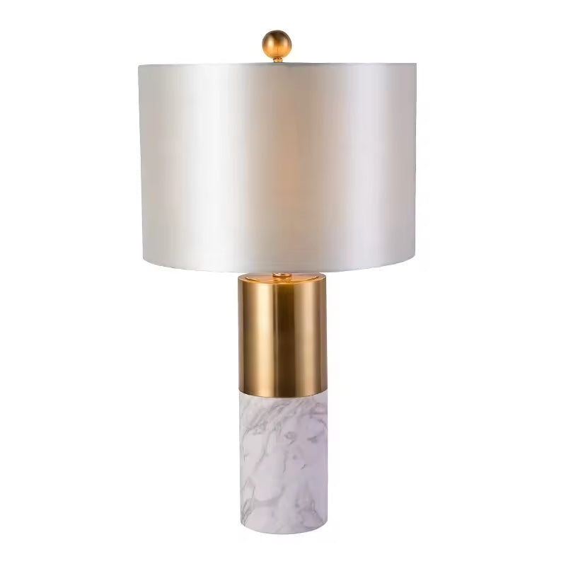 Luxury Marble & Stainless Table Lamp