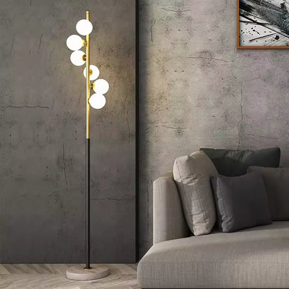 Marble Floor Lamp With 6 Bulbs