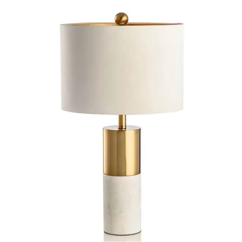 Luxury Marble &amp; Stainless Table Lamp