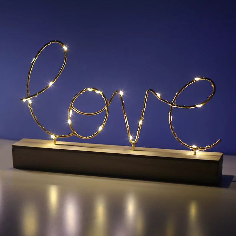 Illuminate Your Home with Elegance: Wire LED Word Art