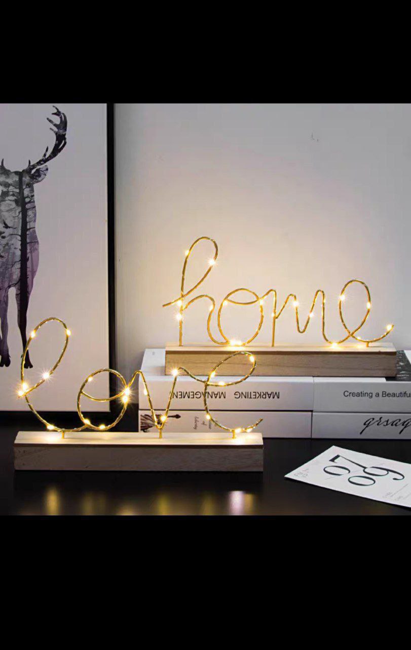 Illuminate Your Home with Elegance: Wire LED Word Art