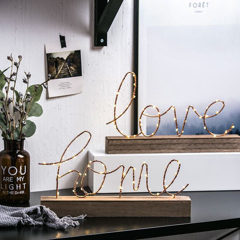 Illuminate Your Home with Elegance: Wire LED Word Art