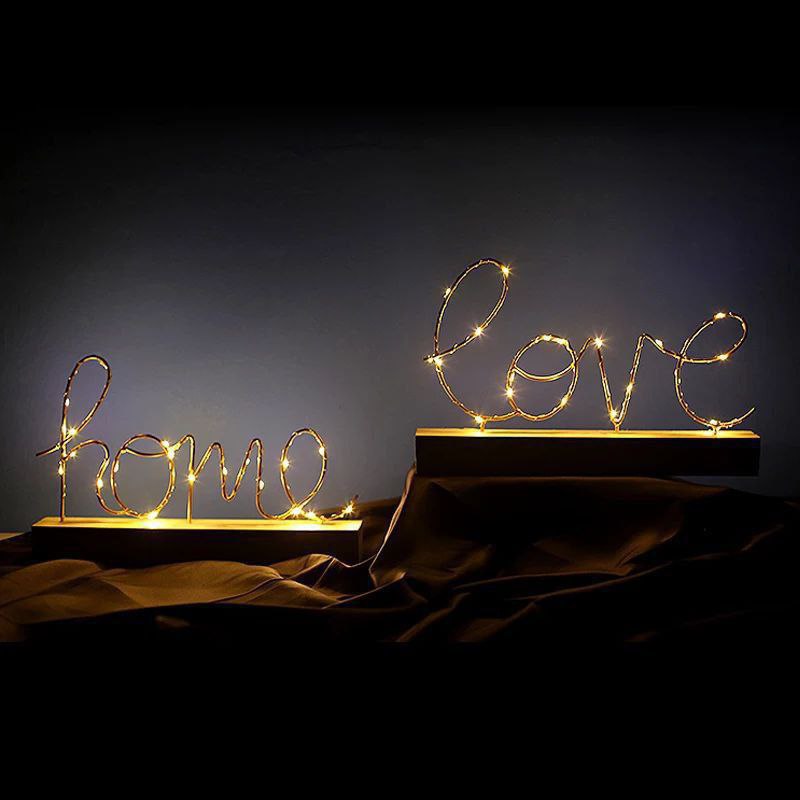 Illuminate Your Home with Elegance: Wire LED Word Art