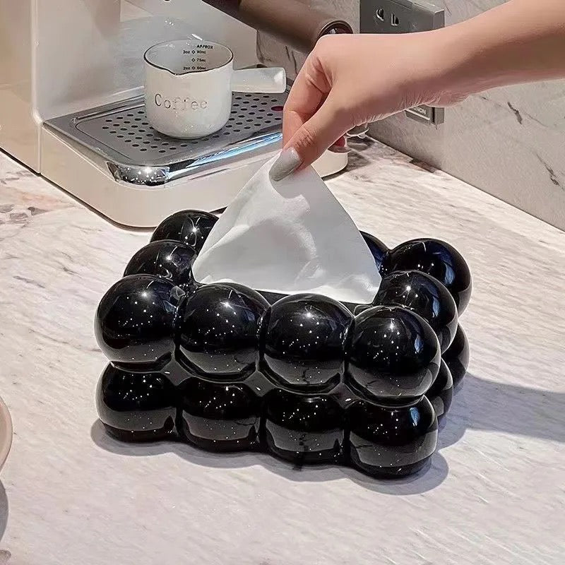 Modern Chrome Bubble Tissue Box Holder