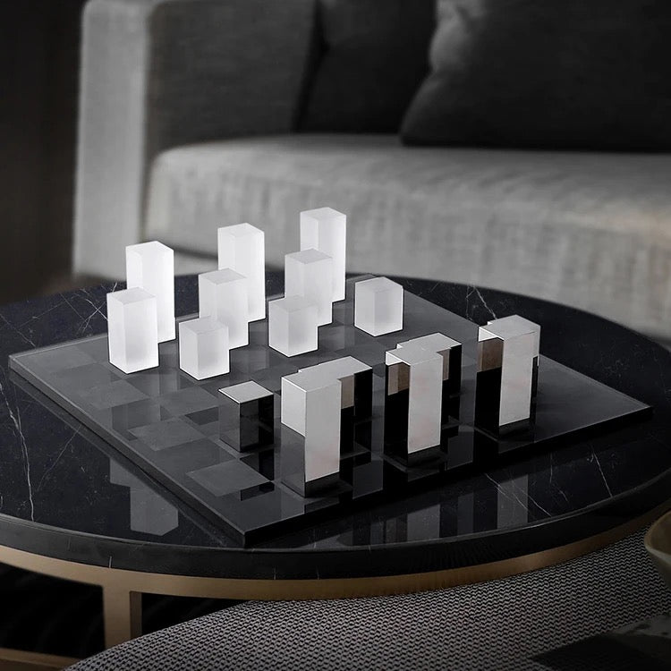 Unleash Your Strategic Style: Modern Glass Chess Set