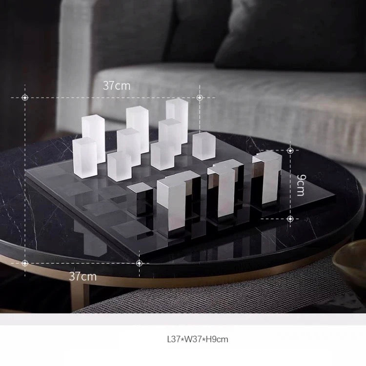 Unleash Your Strategic Style: Modern Glass Chess Set