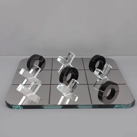 Luxe Glass Tic-Tac-Toe Set