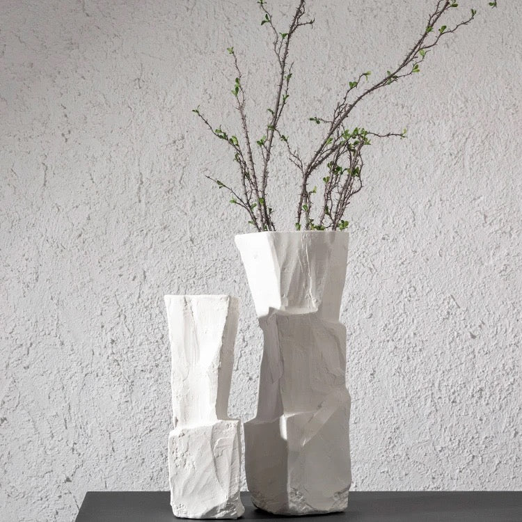 Minimalist Sculptural Vases for Modern Interiors Set Of 2