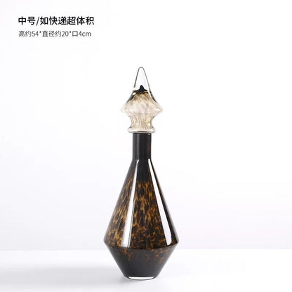 Amber Luxe Glass Vases – Modern Artistic Décor (Set of 3)