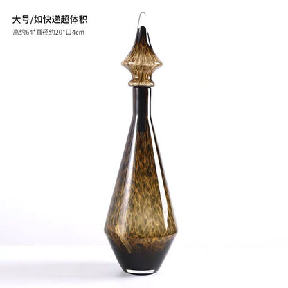 Amber Luxe Glass Vases – Modern Artistic Décor (Set of 3)