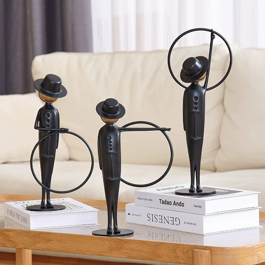 The Gentlemen with Circles – Modern Minimalist Sculptures