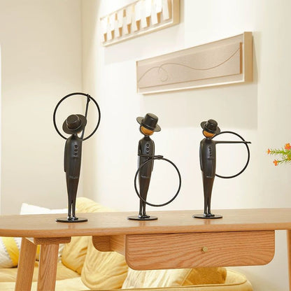 The Gentlemen with Circles – Modern Minimalist Sculptures