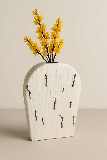 Set of 3 Luxury Textured Ceramic Vases – Modern Organic Design