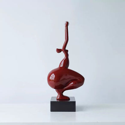 Modern Abstract Red Sculpture