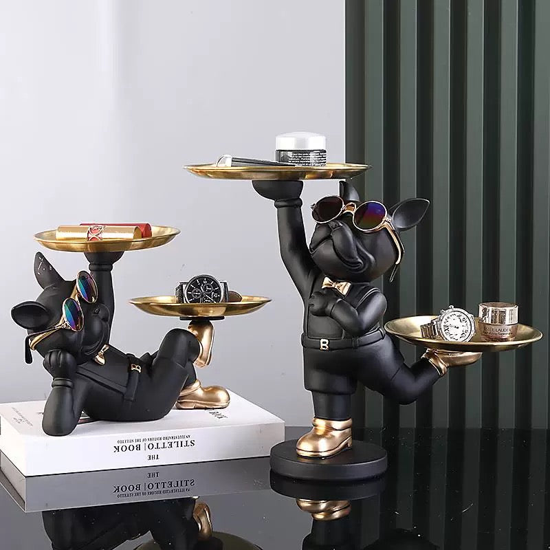 Trendy Dog Holder With Stainless Tray