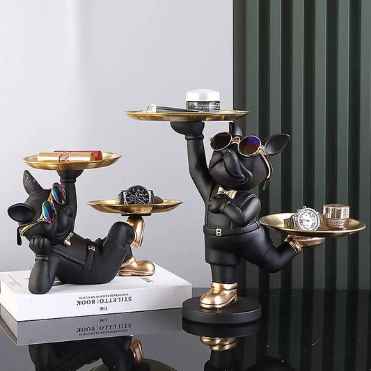 Trendy Dog Holder With Stainless Tray
