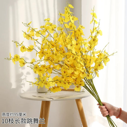 Brighten Your Space with Elegant Dancing Orchids Pack Of 8 Branches