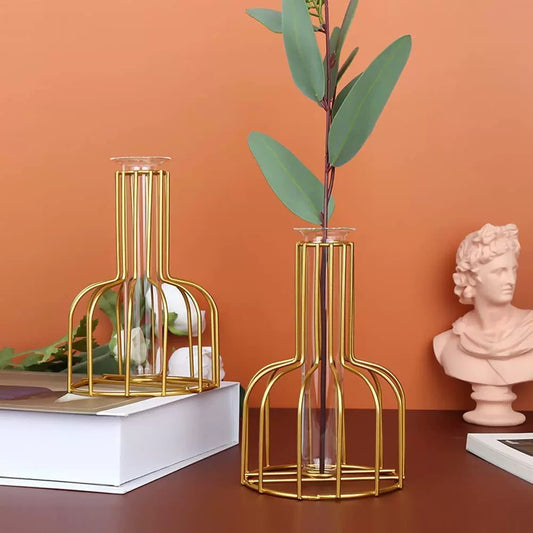 Set of 2 Sizes Metal Vases