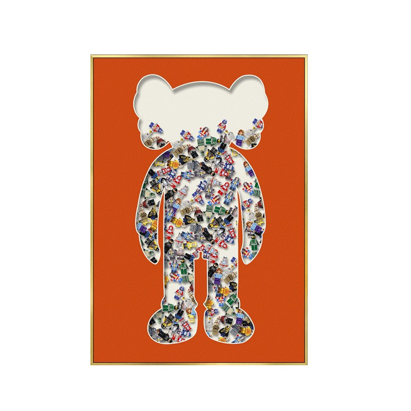 3D Kaws Glass Tabluea