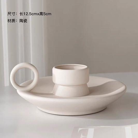 Ceramic Candle Holder - Pack Of 2