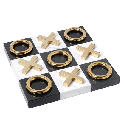 Luxury Marble & Stainless Tic Tac Toe
