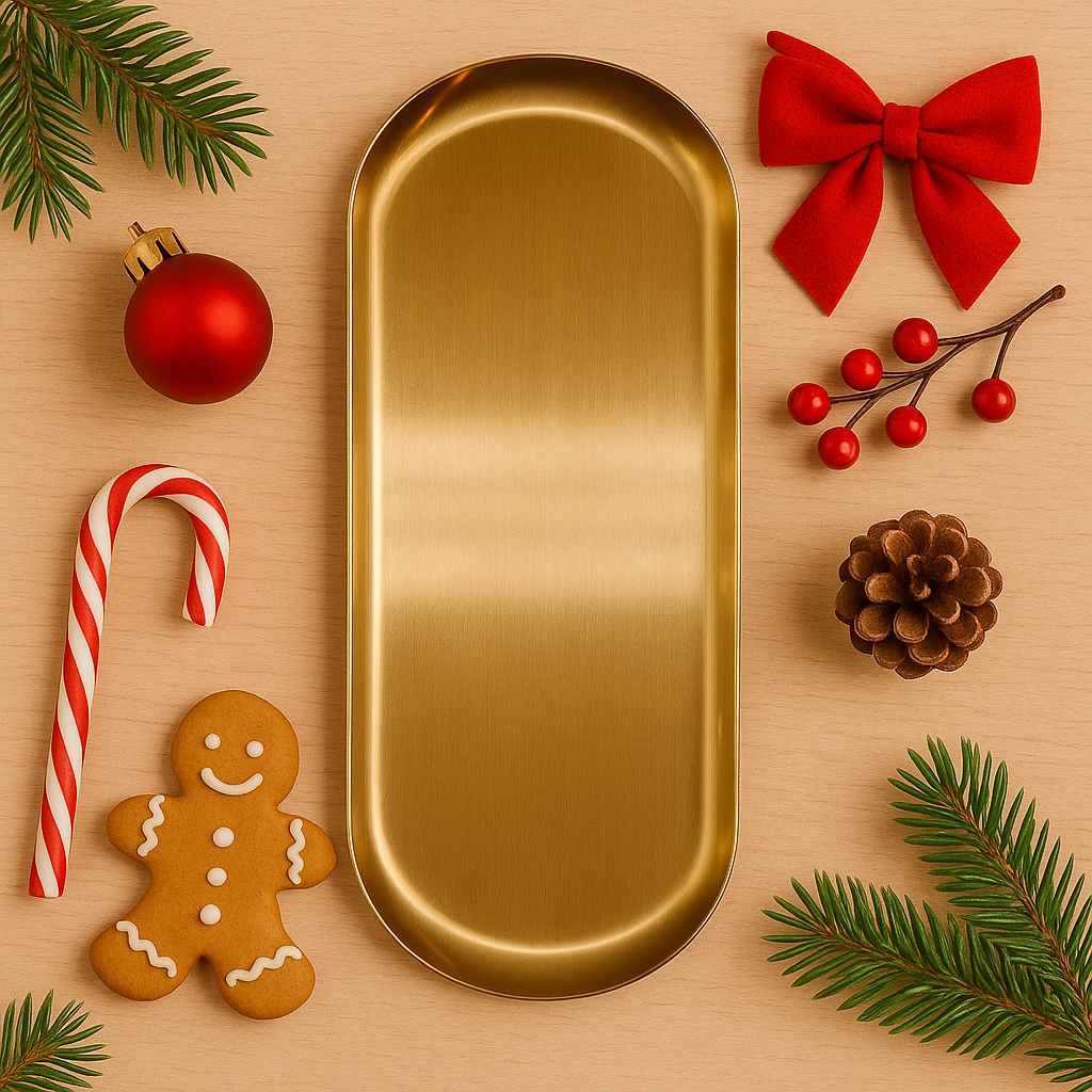 Stainless Oval Tray For Jewelry Or Cookies - Pack Of 2