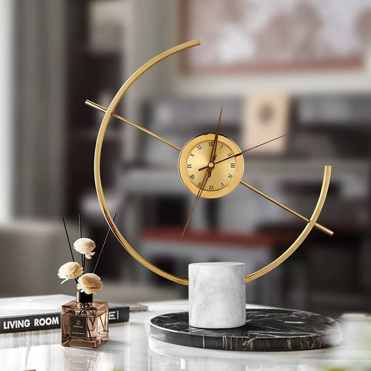 Luxury Redefined Modern Timepiece with a Marble Base