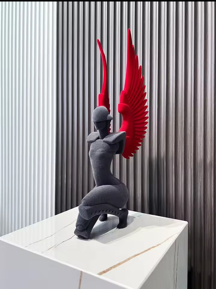 Modern Winged Art Sculpture