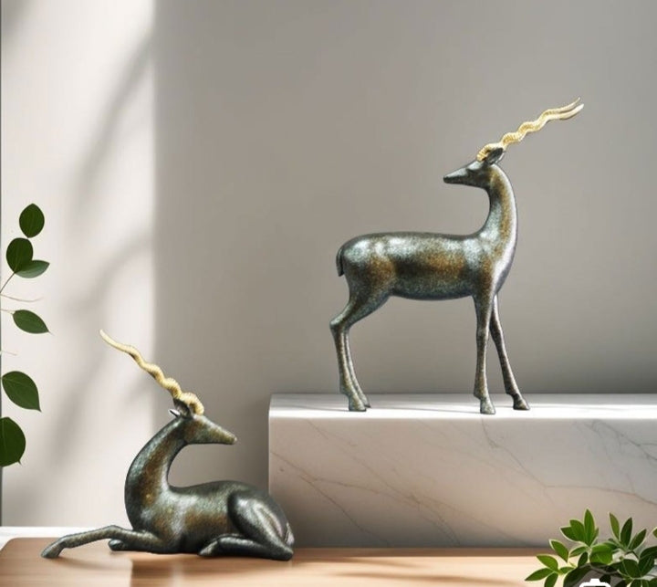 Elegant Deer Decorative Sculpture