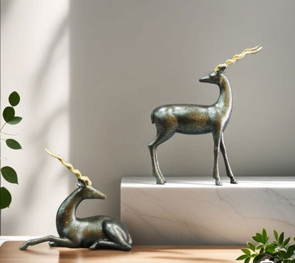 Elegant Deer Decorative Sculpture