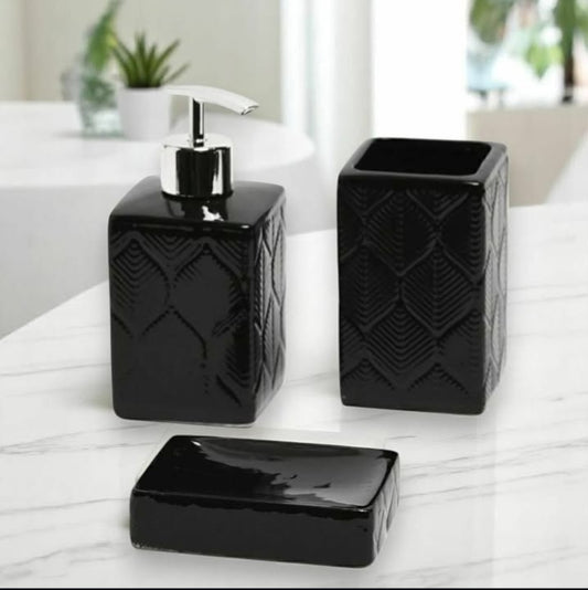 Square Bathroom Accessories Set of 3