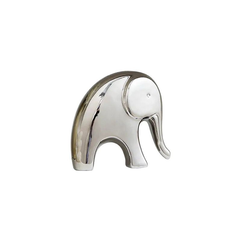 Set Of 3  Luxury Electroplating Ceramic Elephants