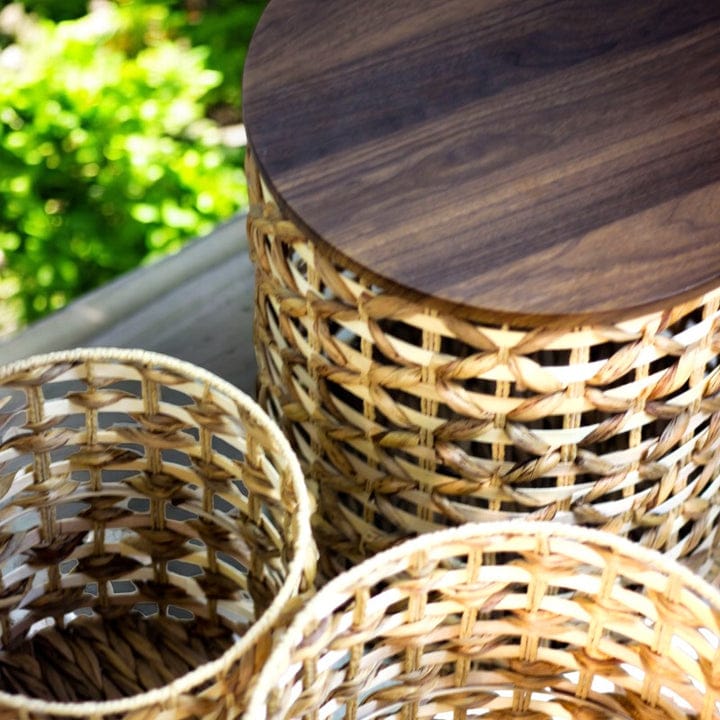 Set Of 3 Palm Fronds Side Tables