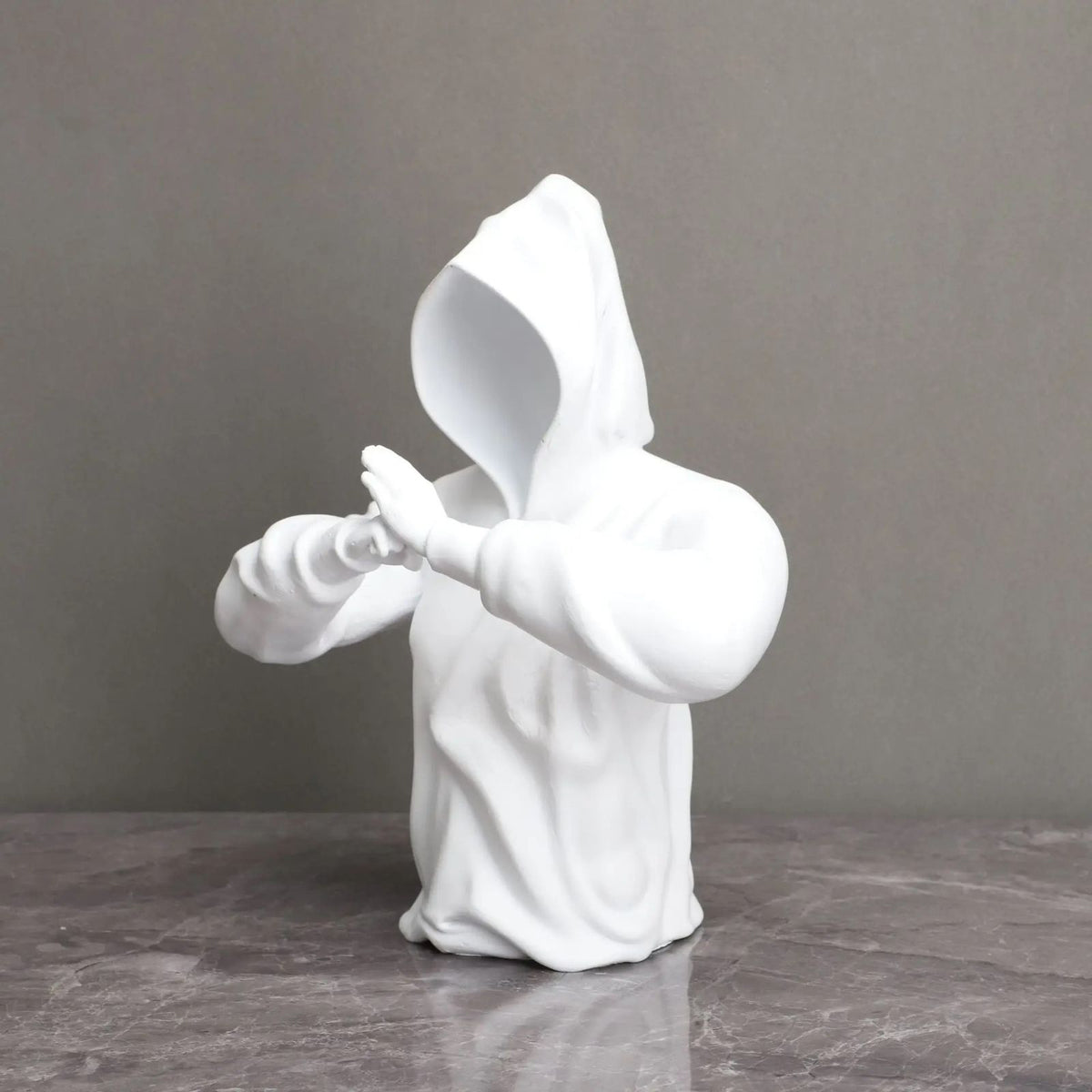 Hoodie Modern Elegance White Figure