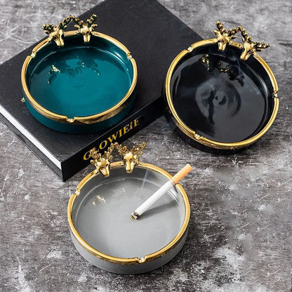 Ceramic Ashtray With Deer PACK Of 2 Same Size