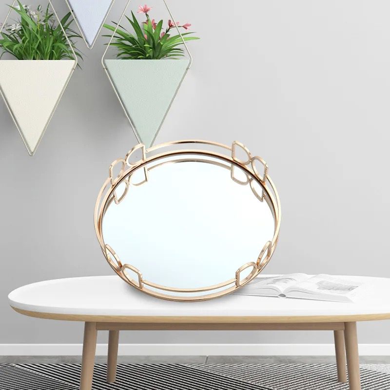 Round Mirror Tray