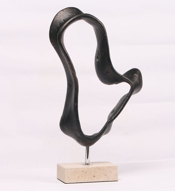 Abstract Organic Sculpture on Stone Base