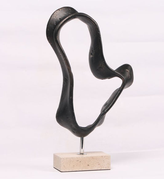 Abstract Organic Sculpture on Stone Base