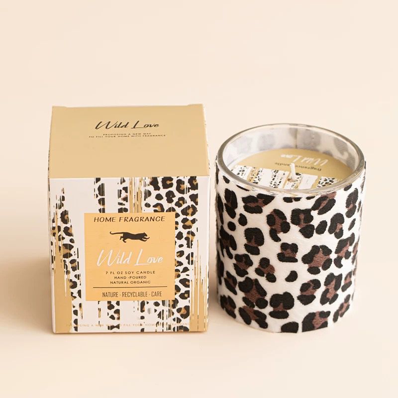 Wild Love Soy Candle – Leopard Print (pack of 2)