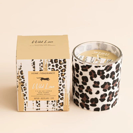 Wild Love Soy Candle – Leopard Print (pack of 2)