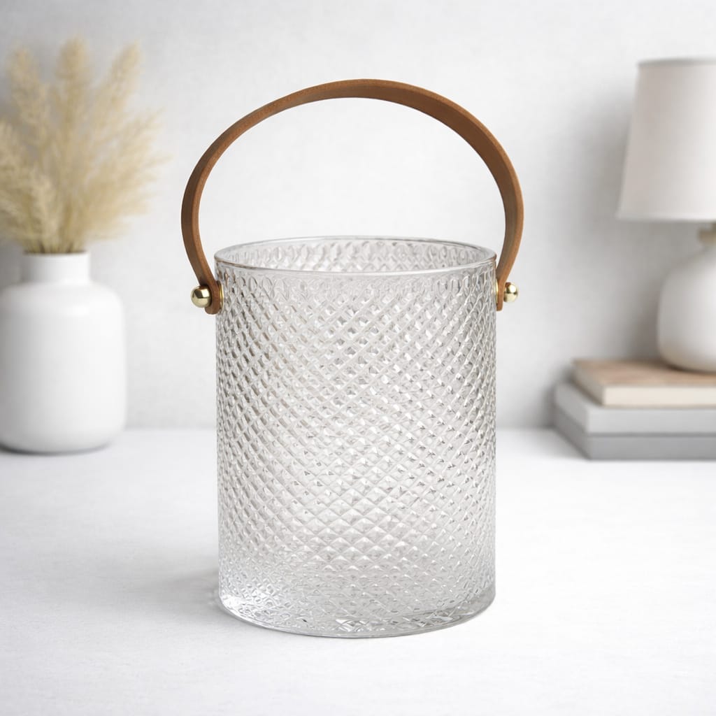 Glass Vase with Elegant Handle