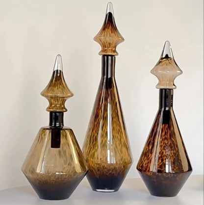 Luxury Glass Bottles set of 3