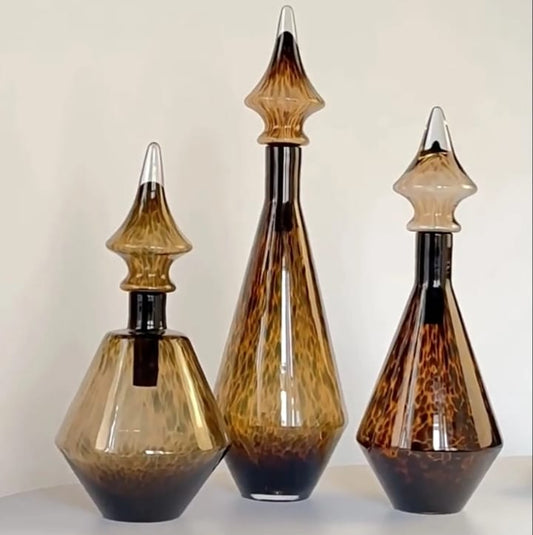 Luxury Glass Bottles set of 3