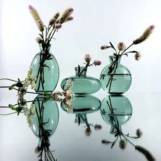 Set of 3 Glass Vases in Elegant Sizes