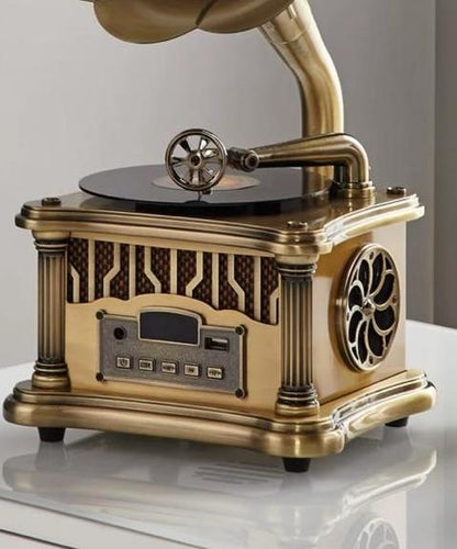 Vintage Speaker Gramophone With Remote Wirless