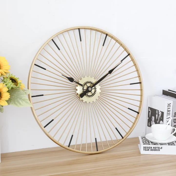 Modern Sunburst Wall Clock