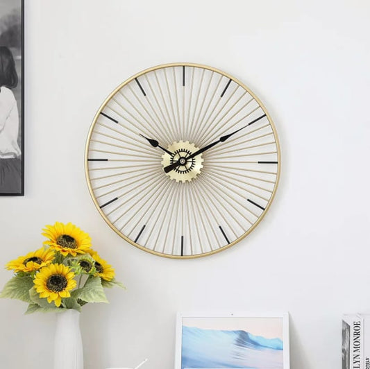 Modern Sunburst Wall Clock