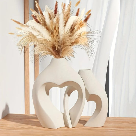 Abstract Heart Vase SET OF 2