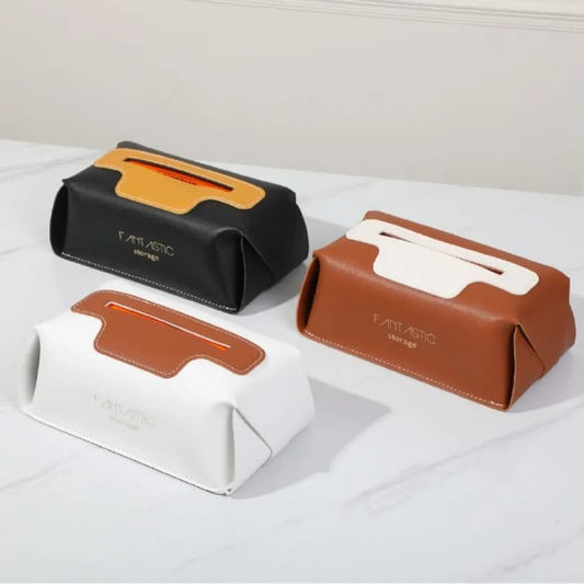 Leather Tissue Box Holder