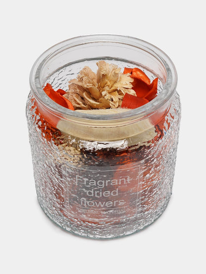 English: Decorative Dried Flowers Jar